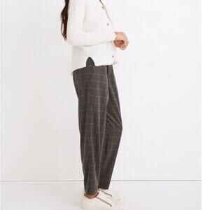Madewell Plaid Flannel Track Trousers | 10” Rise | Oversized Straight | Size S |